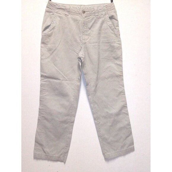 Columbia Sportswear Womens Corduroy Pants Sz 10 Nude beige Cords Outdoor cropped - Picture 1 of 9